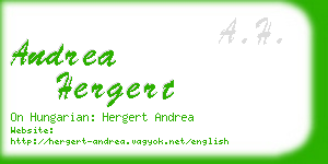 andrea hergert business card